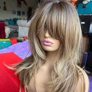 Brown sugar and brunette blonde wig